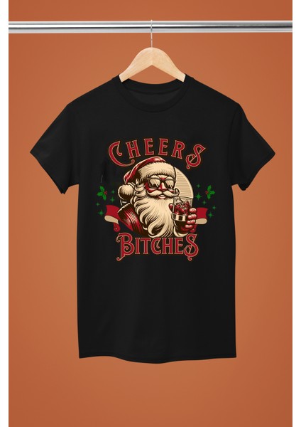 Chrıstmas Noel Yılbaşı Temalı Pamuklu Kısa Kollu Regular Kalıp Funny Tshırt