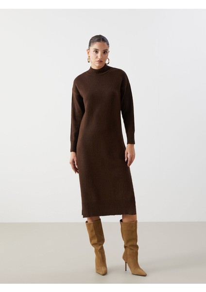 Yeni Sezon Yarım Balıkçı Yaka Kadın Triko Elbise fiyatları