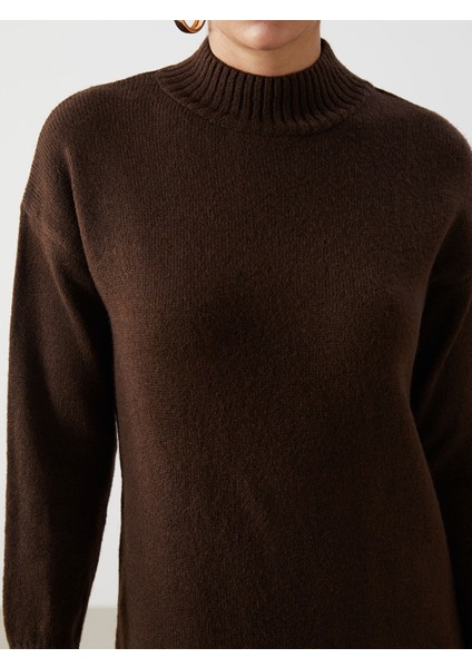 Yeni Sezon Yarım Balıkçı Yaka Kadın Triko Elbise modelleri