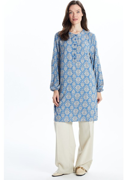 Yeni Sezon Bisiklet Yaka Desenli Kadın Tunik modelleri