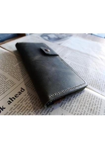 Kesimden Dikime Tamamen El Emeği Gerçek Deri Cüzdan 12 Kart 2 Banknot Alanı (19.4cm*8,5cm) Nul1