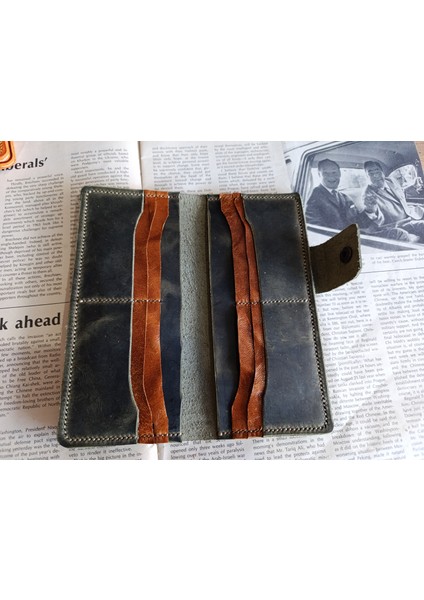 Kesimden Dikime Tamamen El Emeği Gerçek Deri Cüzdan 12 Kart 2 Banknot Alanı (19.4cm*8,5cm) Nul1 fırsatları