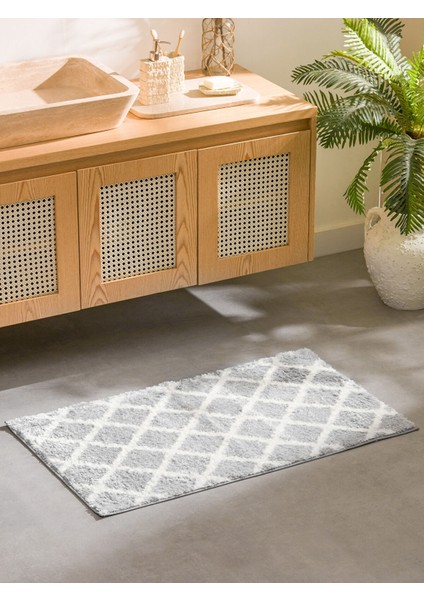 Yeni Sezon Geometrik Desenli Banyo Paspası 60X100 cm