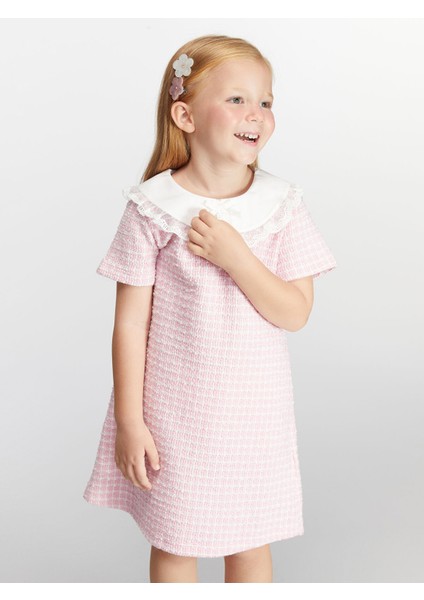 Yeni Sezon Bebe Yaka Ekose Kız Çocuk Elbise fiyatları