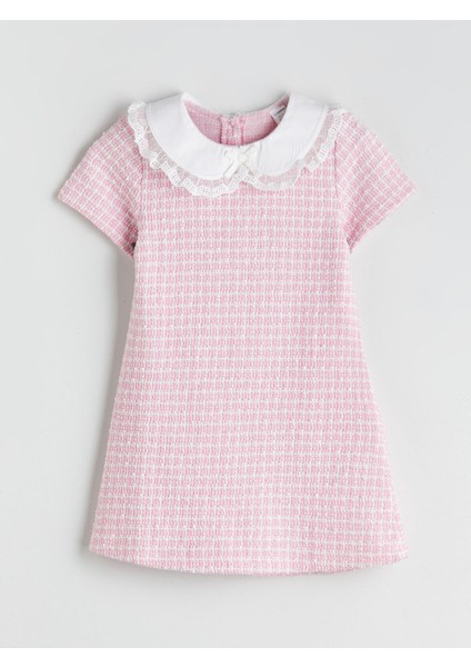 Yeni Sezon Bebe Yaka Ekose Kız Çocuk Elbise fırsatları