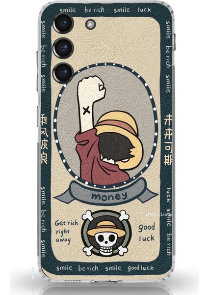 Samsung Galaxy S21 Fe Uyumlu One Piece Dolar Baskılı Silikon Kılıf