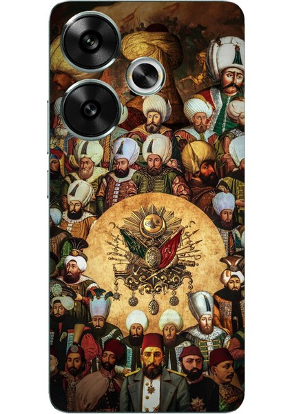 Poco F6 Uyumlu Osmanlı Padişahları Baskılı Silikon Kılıf