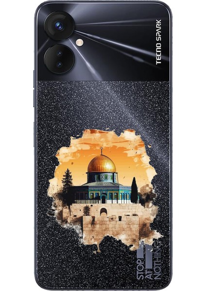Tecno Spark 9 Pro Uyumlu Mescid-I Aksa Tasarımlı Baskılı Silikon Kılıf
