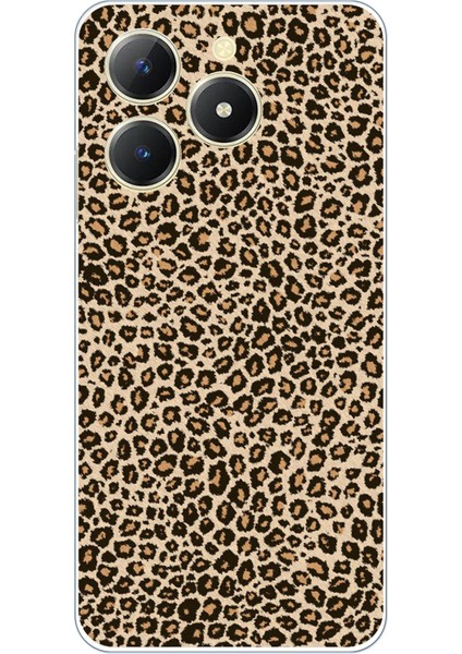 Realme C61 Uyumlu Leopar Tasarımlı Baskılı Silikon Kılıf