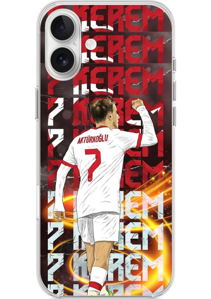 iPhone 16 Plus Uyumlu Kerem Aktürkoğlu Sevinç Baskılı Silikon Kılıf