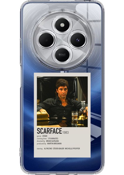 Redmi 14C Uyumlu Scarface Mini Poster Tasarımlı Baskılı Silikon Kılıf
