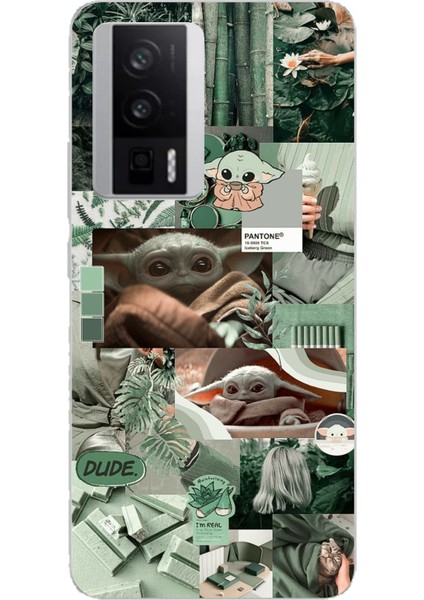Poco F5 Pro Uyumlu Yoda Kolaj Baskılı Silikon Kılıf