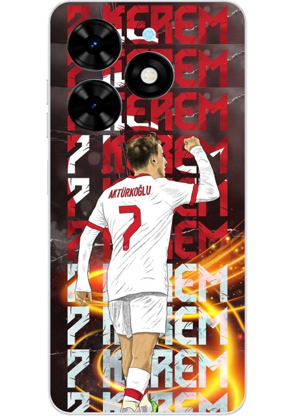 Tecno Spark Go 2024 Uyumlu Kerem Aktürkoğlu Sevinç Baskılı Silikon Kılıf
