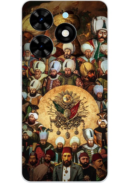 Tecno Spark Go 2024 Uyumlu Osmanlı Padişahları Baskılı Silikon Kılıf