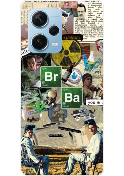 Redmi Note 12 Pro 5g Uyumlu Breaking Bad Kolaj Baskılı Silikon Kılıf