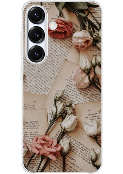 Samsung Galaxy S25 Plus Uyumlu Retro Gazete Güller Tasarımlı Baskılı Silikon Kılıf