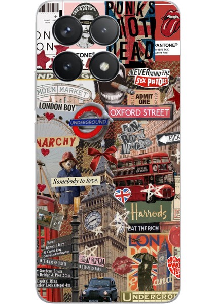 Poco F6 Pro Uyumlu Londra Baskılı Silikon Kılıf