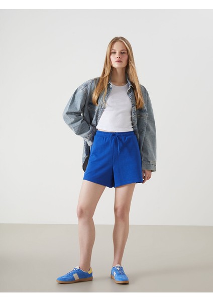 Yeni Sezon Beli Lastikli Kadın Şort