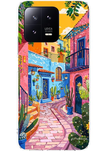 Xiaomi Mi 13 Uyumlu Renkli Sanat Sokak Silikon Kılıf
