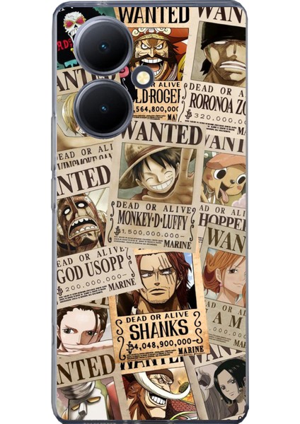 Vivo V29 Lite Uyumlu One Piece Gazete Tasarımlı Baskılı Silikon Kılıf