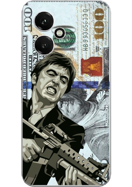 Honor 400 Uyumlu Scarface Dolar Tasarımlı Baskılı Silikon Kılıf