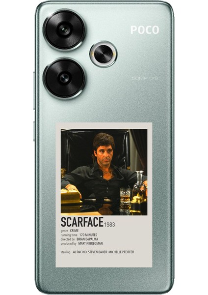 Poco F6 Uyumlu Scarface Mini Poster Tasarımlı Baskılı Silikon Kılıf