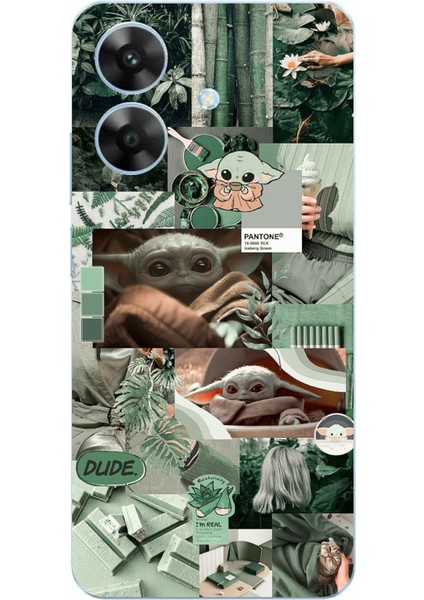 Realme Note 60 Uyumlu Yoda Kolaj Baskılı Silikon Kılıf