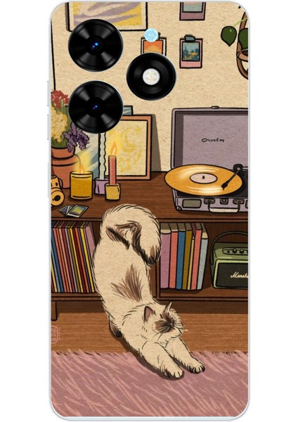 Tecno Spark Go 2024 Uyumlu Nostaljik Köpek Tasarımlı Baskılı Silikon Kılıf