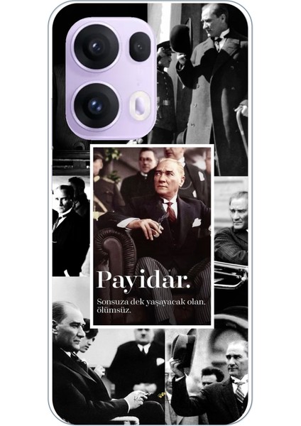 Oppo Reno 13 Pro Uyumlu Atatürk Payidar Baskılı Silikon Kılıf