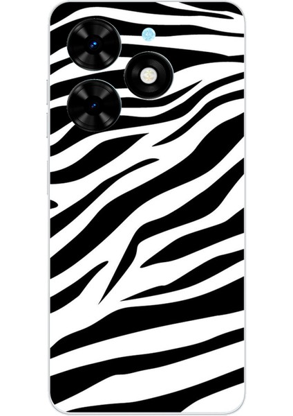 Tecno Spark Go 2024 Uyumlu Zebra Tasarımlı Baskılı Silikon Kılıf