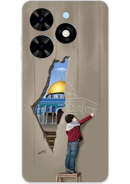 Tecno Spark Go 2024 Uyumlu Mescid-I Aksa Duvar Baskılı Silikon Kılıf