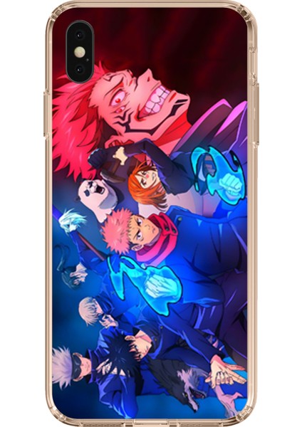 iPhone Xs Max Uyumlu Jujutsu Kaisen Baskılı Silikon Kılıf