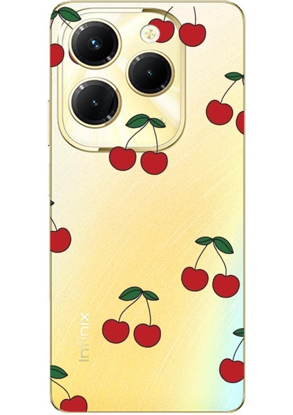 Tecno Spark 20 Pro Uyumlu Kirazlar Tasarımlı Baskılı Silikon Kılıf