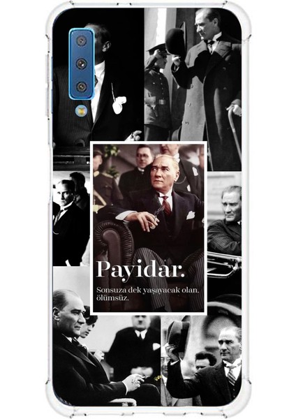 Samsung Galaxy A7 2018 Uyumlu Atatürk Payidar Baskılı Silikon Kılıf