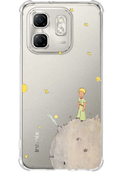 Infinix Hot 50I - Smart 9 Uyumlu Küçük Prens Tasarımlı Baskılı Silikon Kılıf