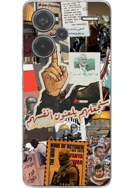 Redmi Note 13 Pro Plus 5g Uyumlu Filistin Özgürlük Baskılı Silikon Kılıf