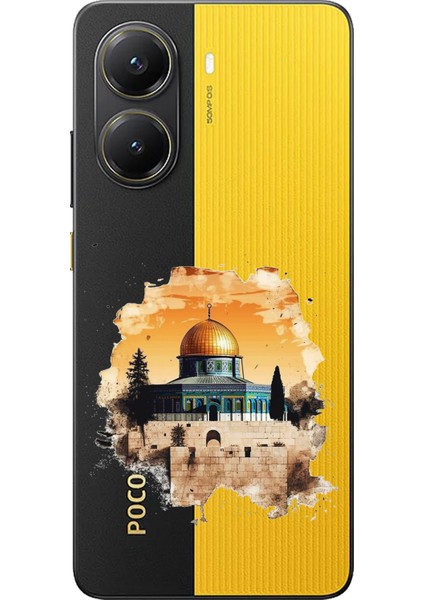 Poco X7 Pro Uyumlu Mescid-I Aksa Tasarımlı Baskılı Silikon Kılıf