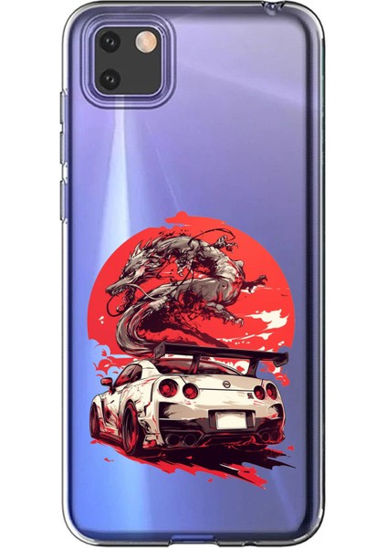 Huawei Y5P Uyumlu Gtr Ejderha Tasarımlı Baskılı Silikon Kılıf