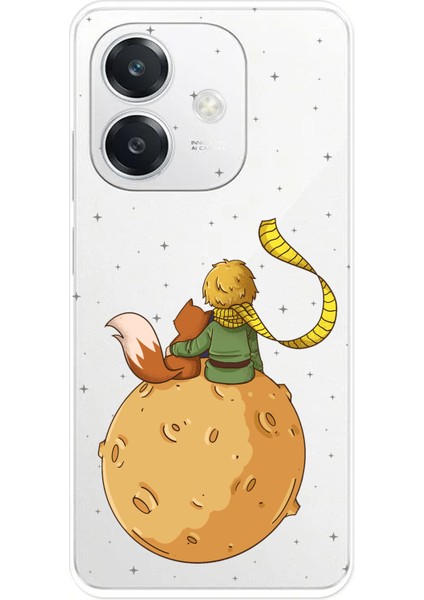 Oppo A3 Uyumlu Küçük Prens Gezegen Boa Tasarımlı Baskılı Silikon Kılıf