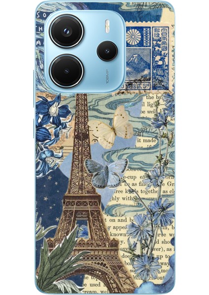 Redmi Note 14 4g Uyumlu Paris ve Eyfel Kulesi Baskılı Silikon Kılıf