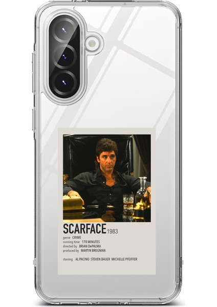 Samsung Galaxy A56 Uyumlu Scarface Mini Poster Tasarımlı Baskılı Silikon Kılıf