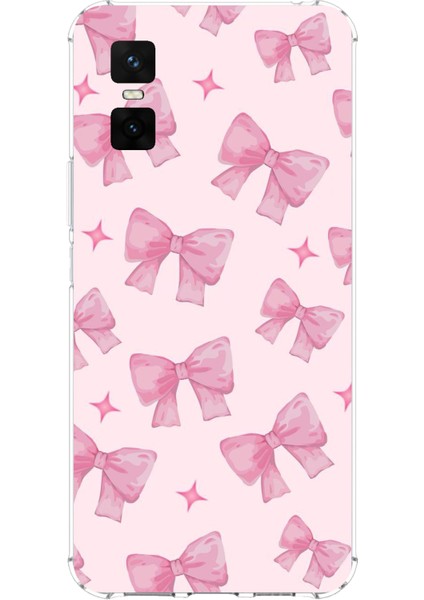 Infinix Gt 30 Pro Uyumlu Pembe Fiyonklar Baskılı Silikon Kılıf