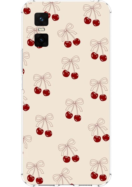 Infinix Gt 30 Pro Uyumlu Fiyonklu Kirazlar Baskılı Silikon Kılıf