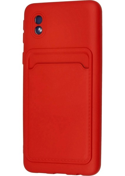 Samsung Galaxy A01 Core Kılıf Kelvin Kartvizitli Silikon - Kırmızı modelleri