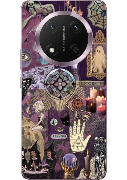 Honor Magic 7 Lite Uyumlu Hallowen Cadılar Astroloji Baskılı Silikon Kılıf