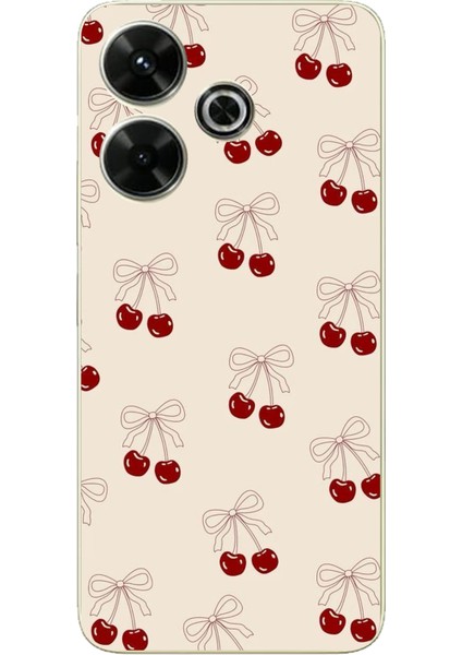 Redmi 13 Uyumlu Fiyonklu Kirazlar Baskılı Silikon Kılıf