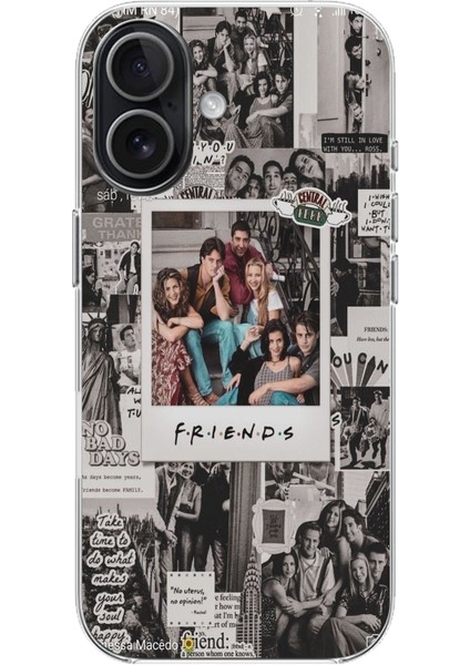 iPhone 17 Uyumlu Friends Nostalji Tasarımlı Tasarımlı Baskılı Silikon Kılıf