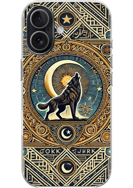 iPhone 17 Uyumlu Yalnız Kurt Göktürk Baskılı Silikon Kılıf