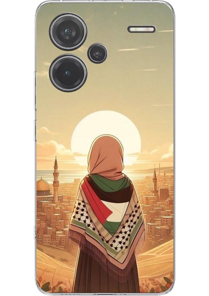 Redmi Note 13 Pro Plus 5g Uyumlu Filistine Özgürlük Kız Baskılı Silikon Kılıf