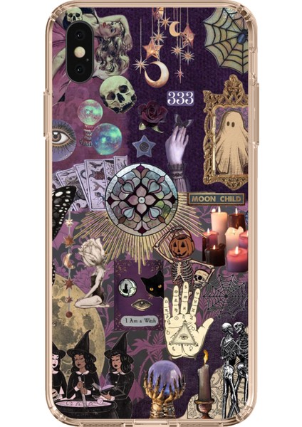 iPhone Xs Max Uyumlu Hallowen Cadılar Astroloji Baskılı Silikon Kılıf